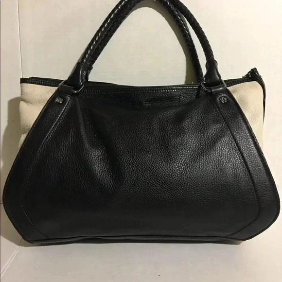 Elliott Lucca Black/ white leather handbag - Picture 2 of 8